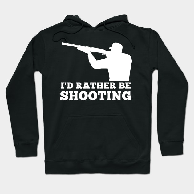 I'd rather be shooting Clay pigeon shooting skeet hunt Hoodie by maelotti22925